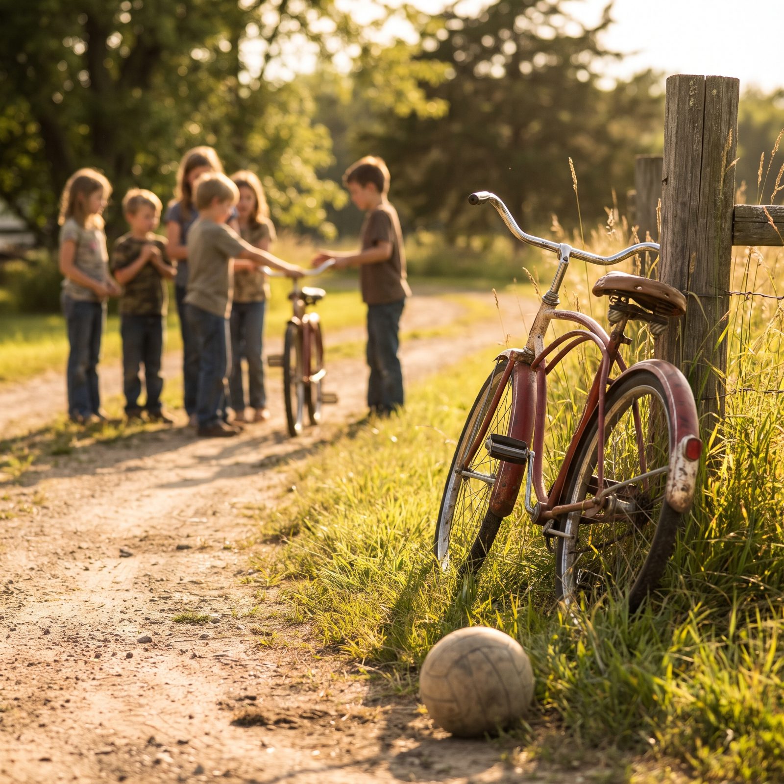 Sharing One Bike Among Six Kids