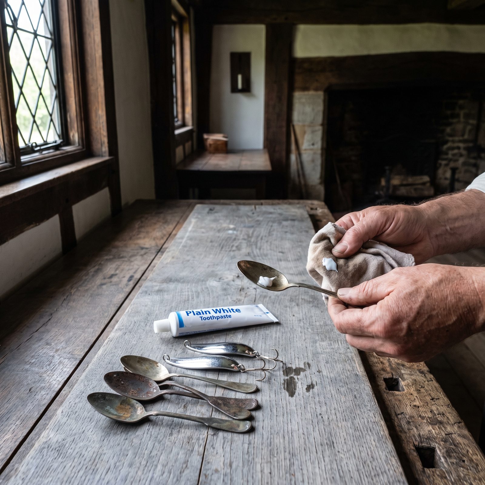 Shine Up Tarnished Spoons with Plain White Toothpaste