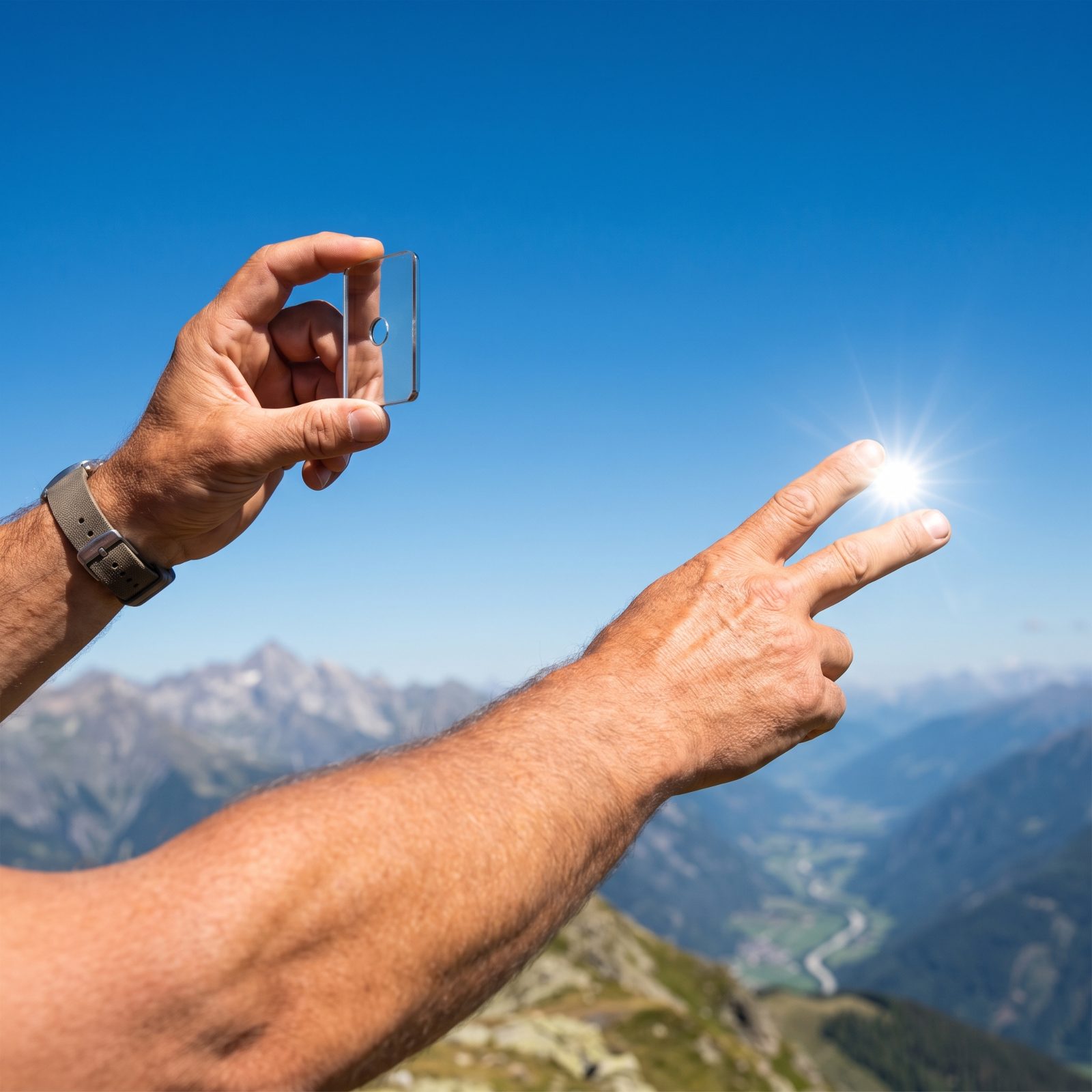 Signaling With a Mirror Using the Two-Finger Aiming Method