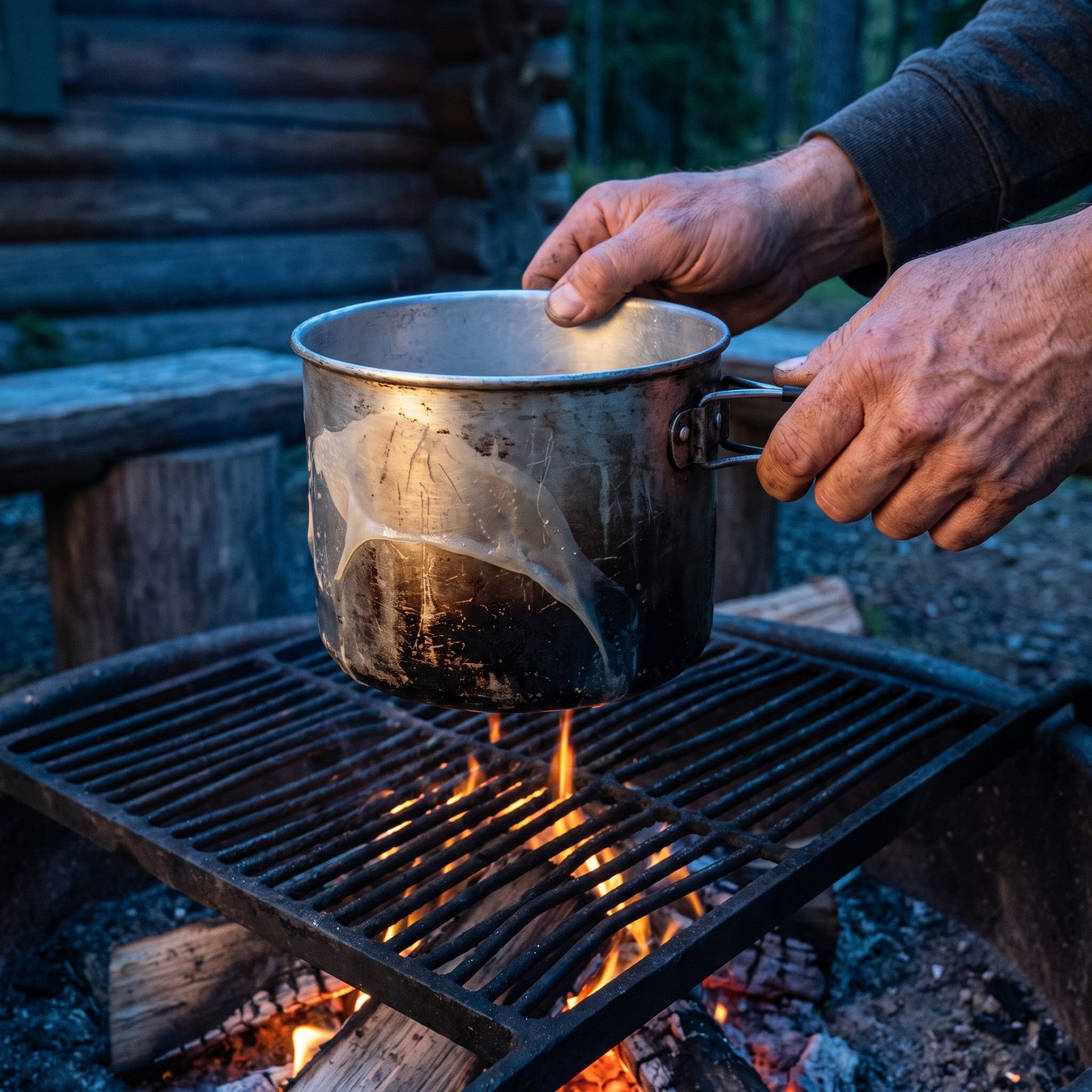 Soap the Outside of the Campfire Pot Before It Goes on the Flames