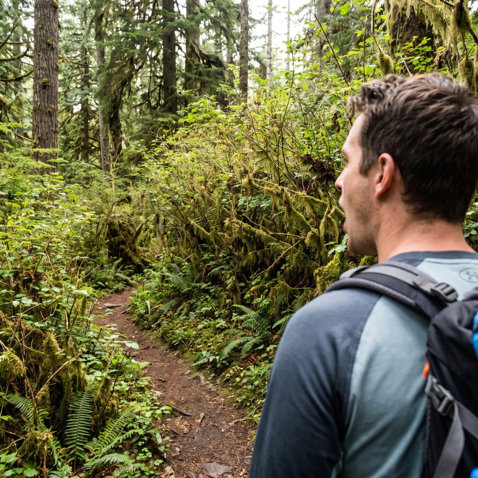 Speak Before Rounding Blind Corners in Dense Brush