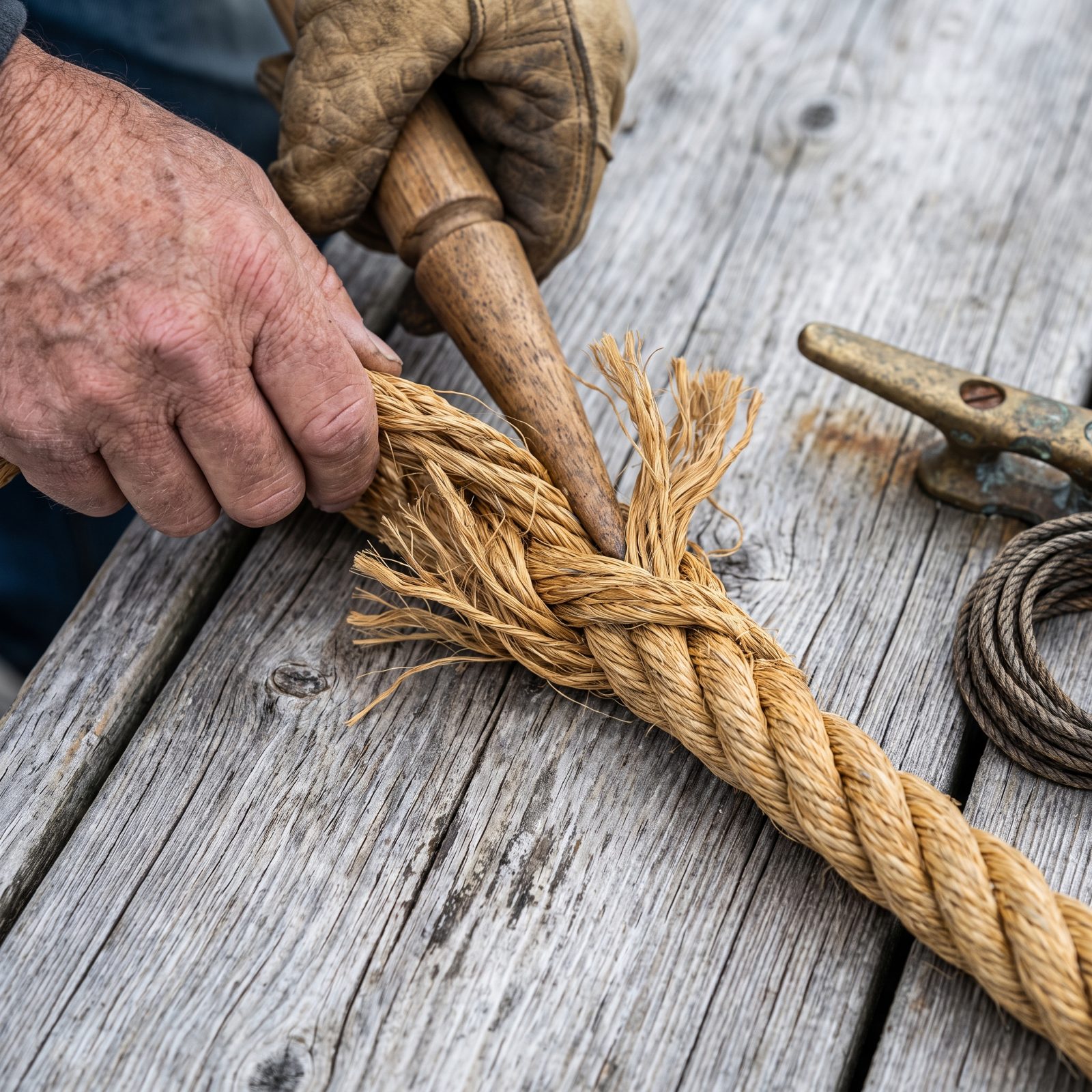 Splicing the End of a Three-Strand Rope
