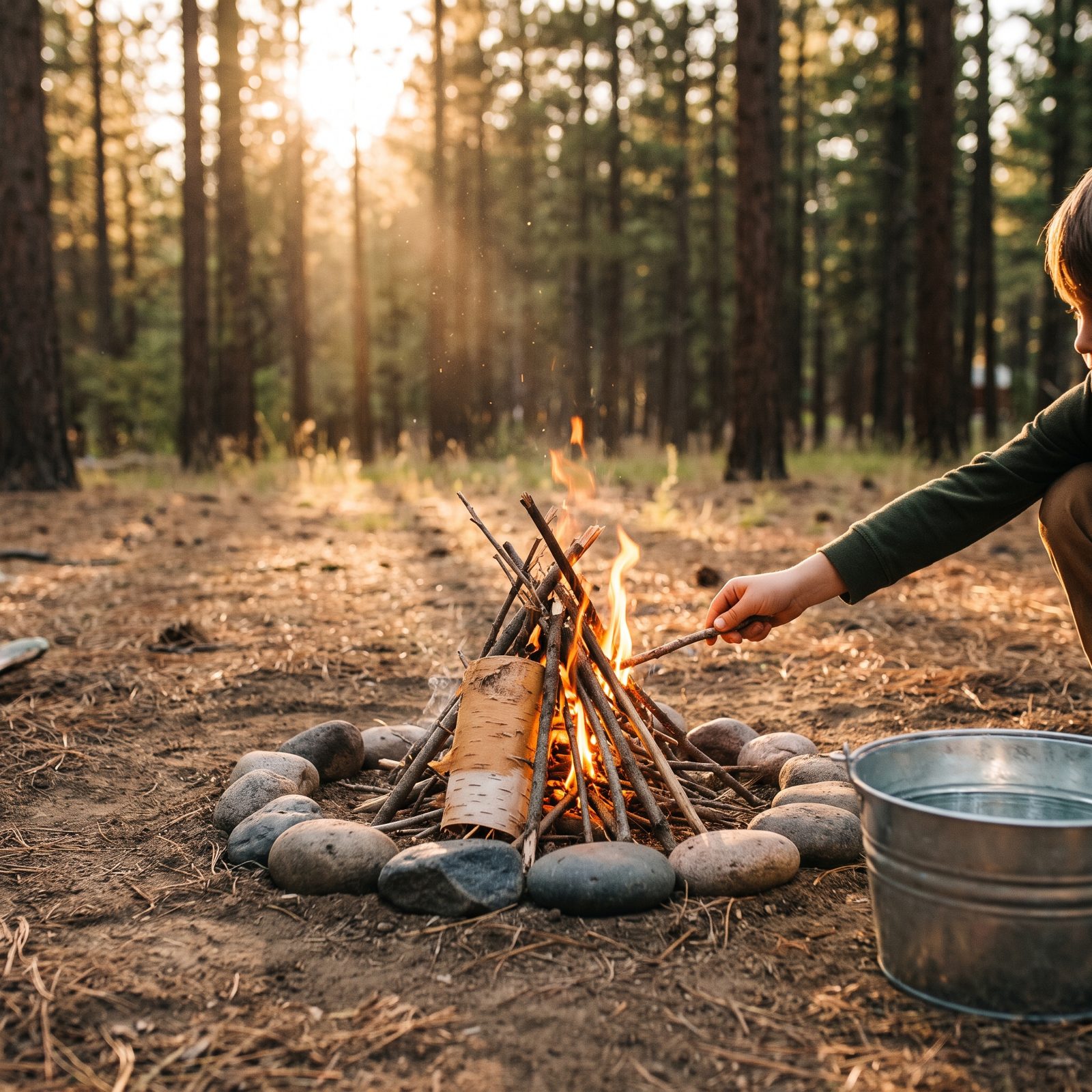 Starting a Small Campfire Without Burning the Place Down