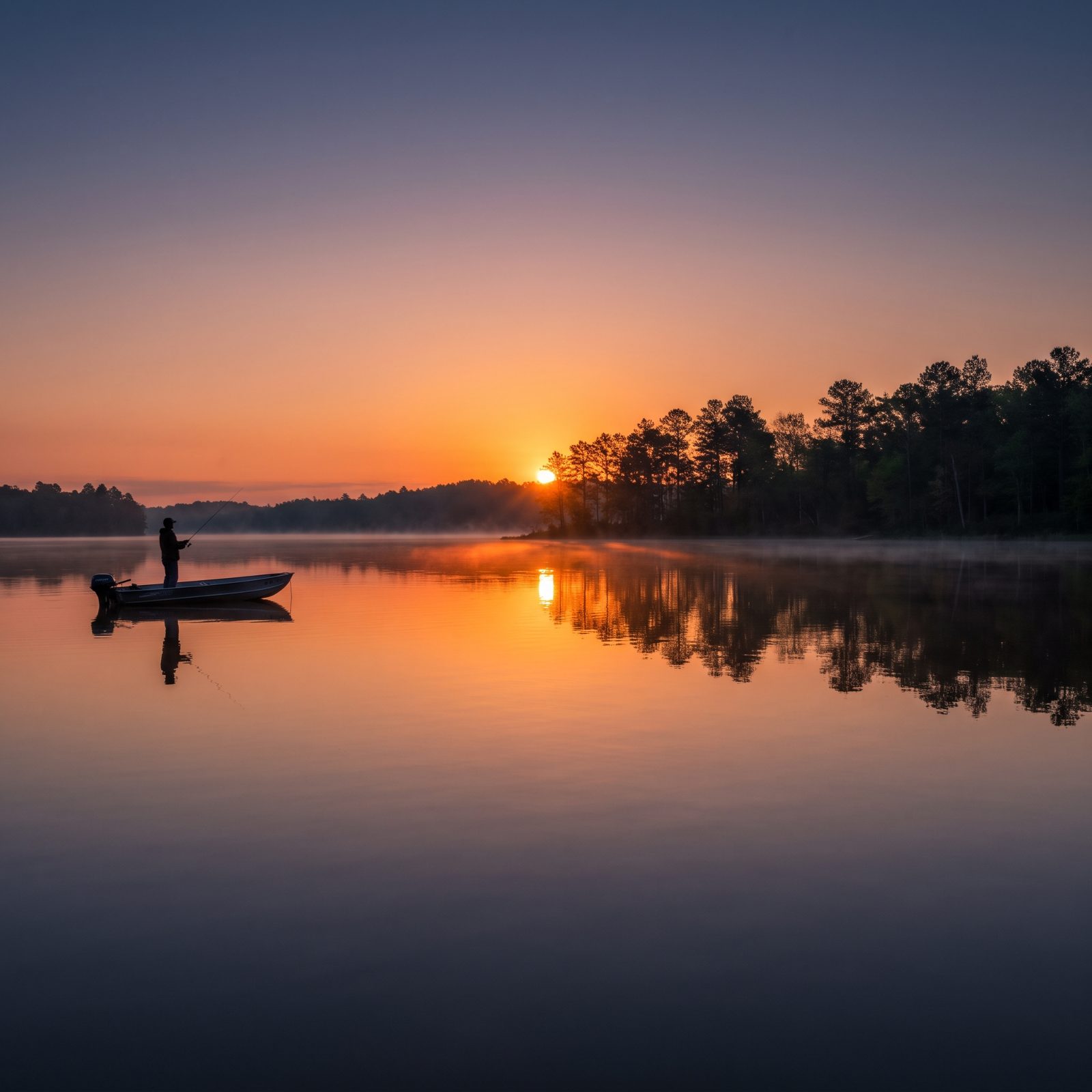 A Sunrise Over Still Water