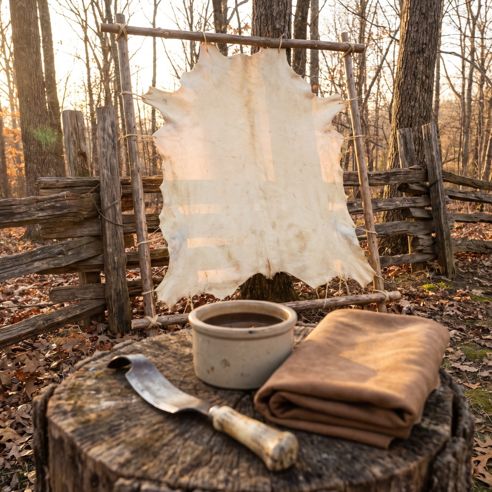 Tanning a Hide and Working It Into Leather