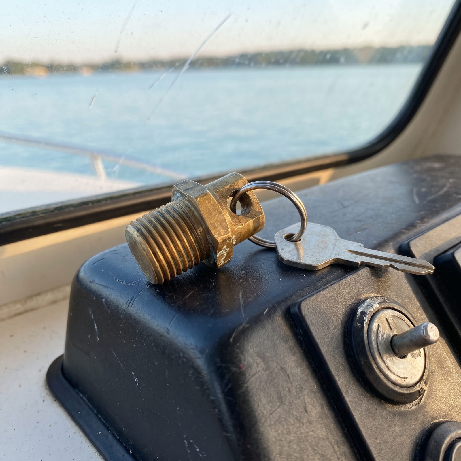 Tether the Drain Plug to the Ignition Key So It Cannot Be Overlooked