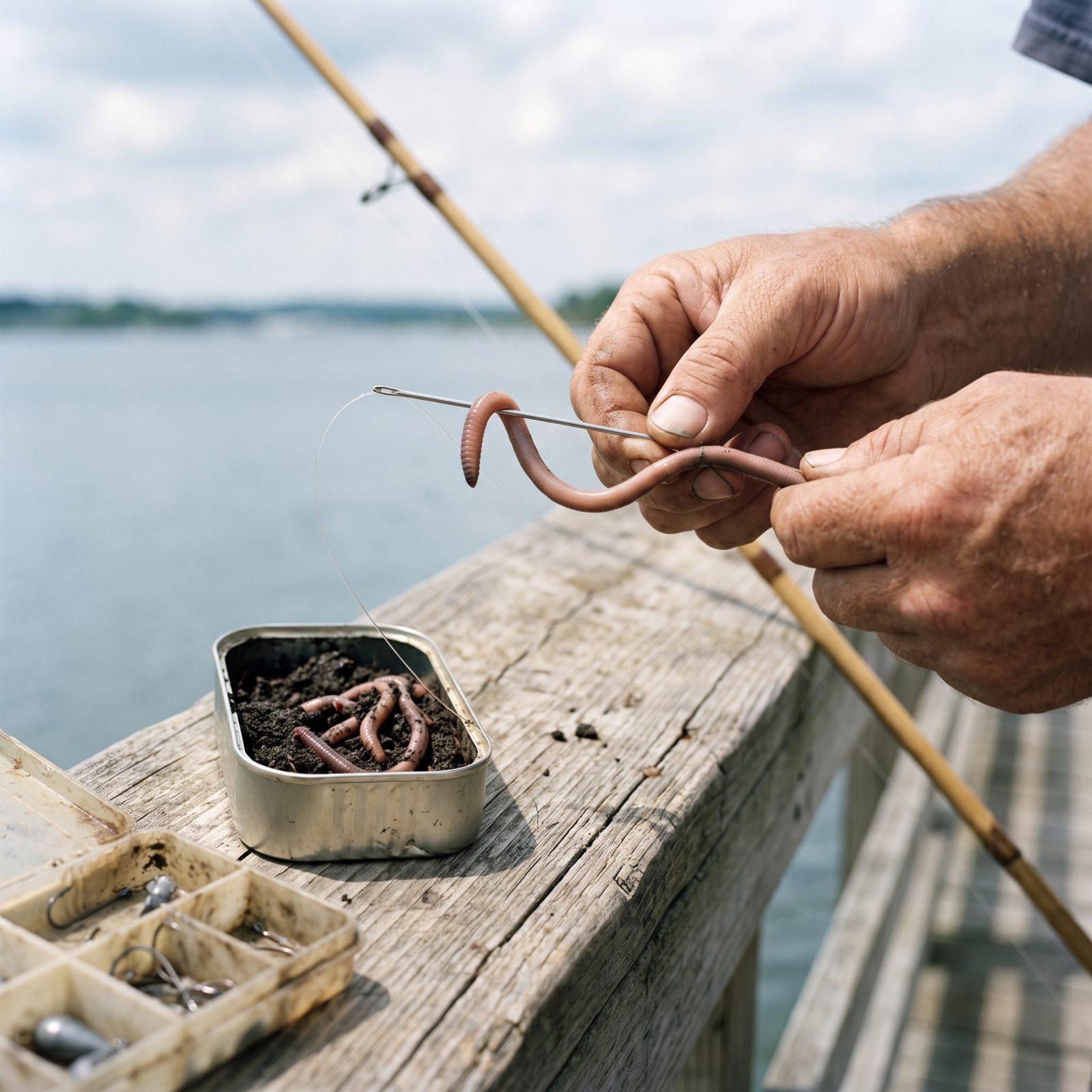 Thread a Whole Worm with a Baiting Needle
