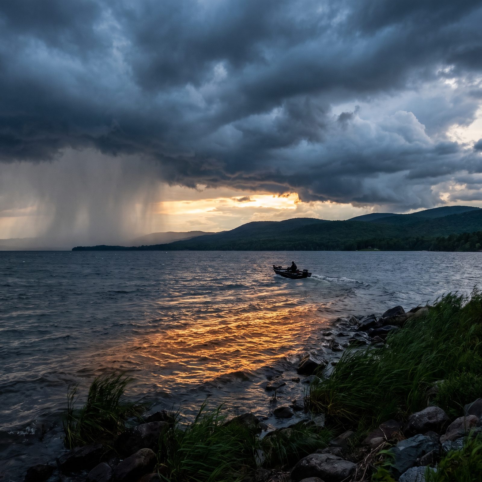 A Thunderstorm Rolling in Across the Horizon