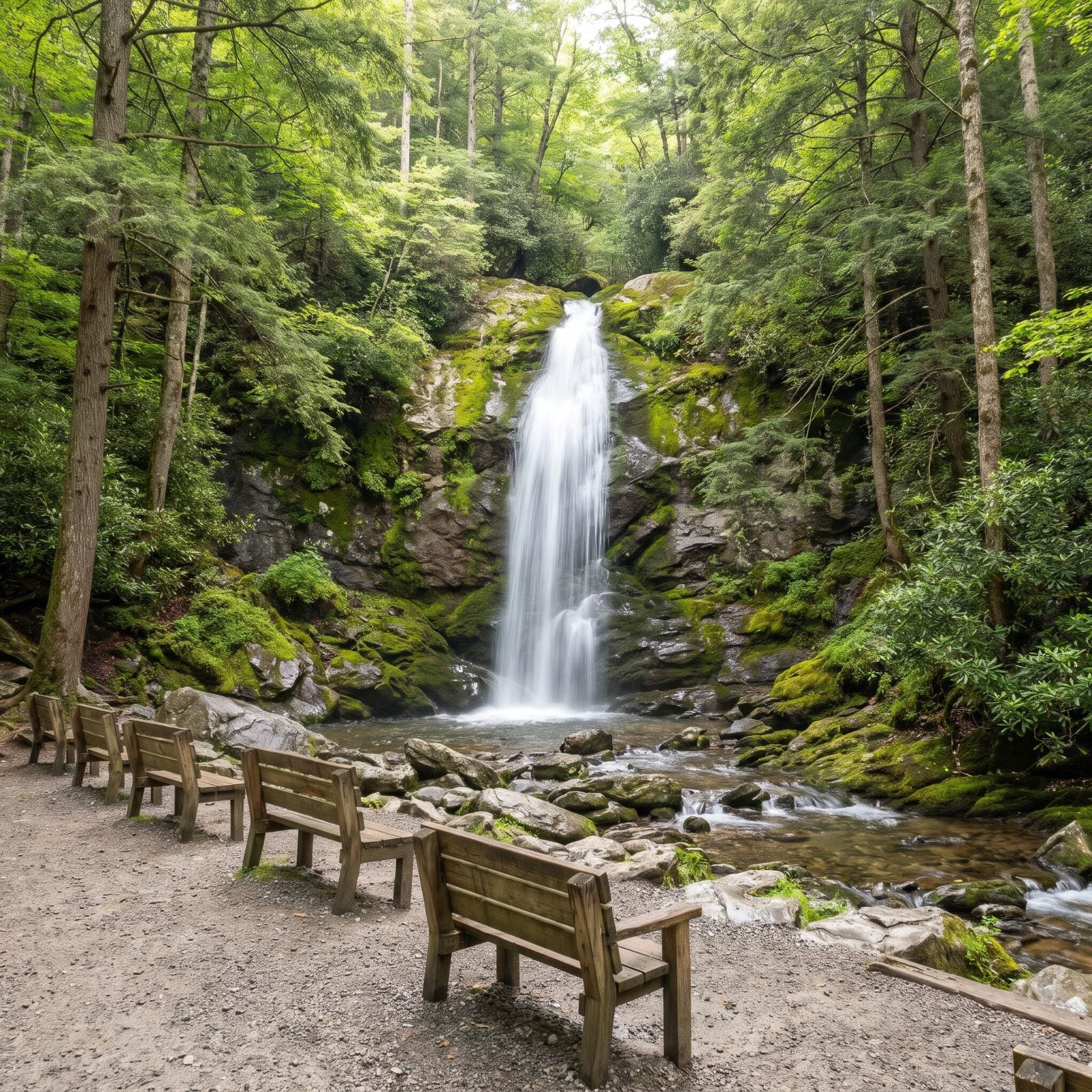 Tom Branch Falls, Deep Creek Near Bryson City