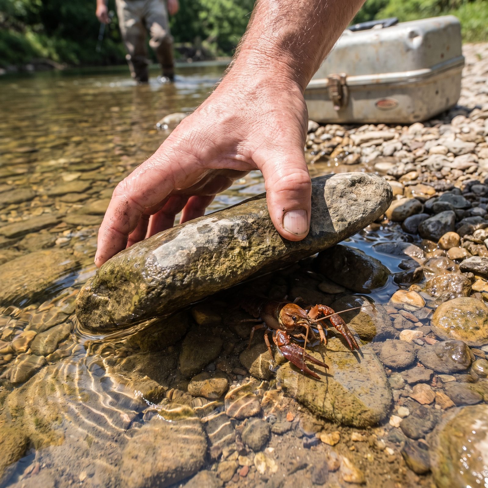 Turn Shoreline Rocks to Find the Crayfish Fish Are Eating
