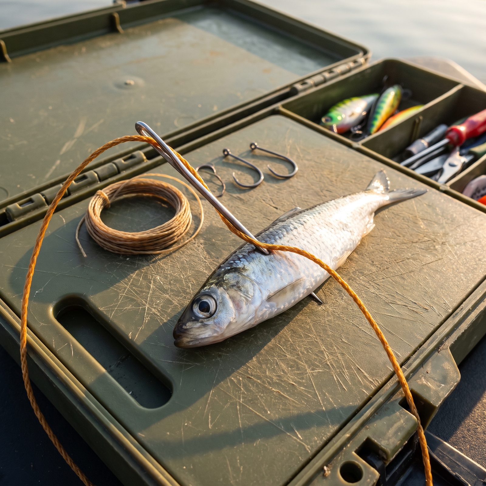 An Upholstery Needle for Rigging Whole Baitfish