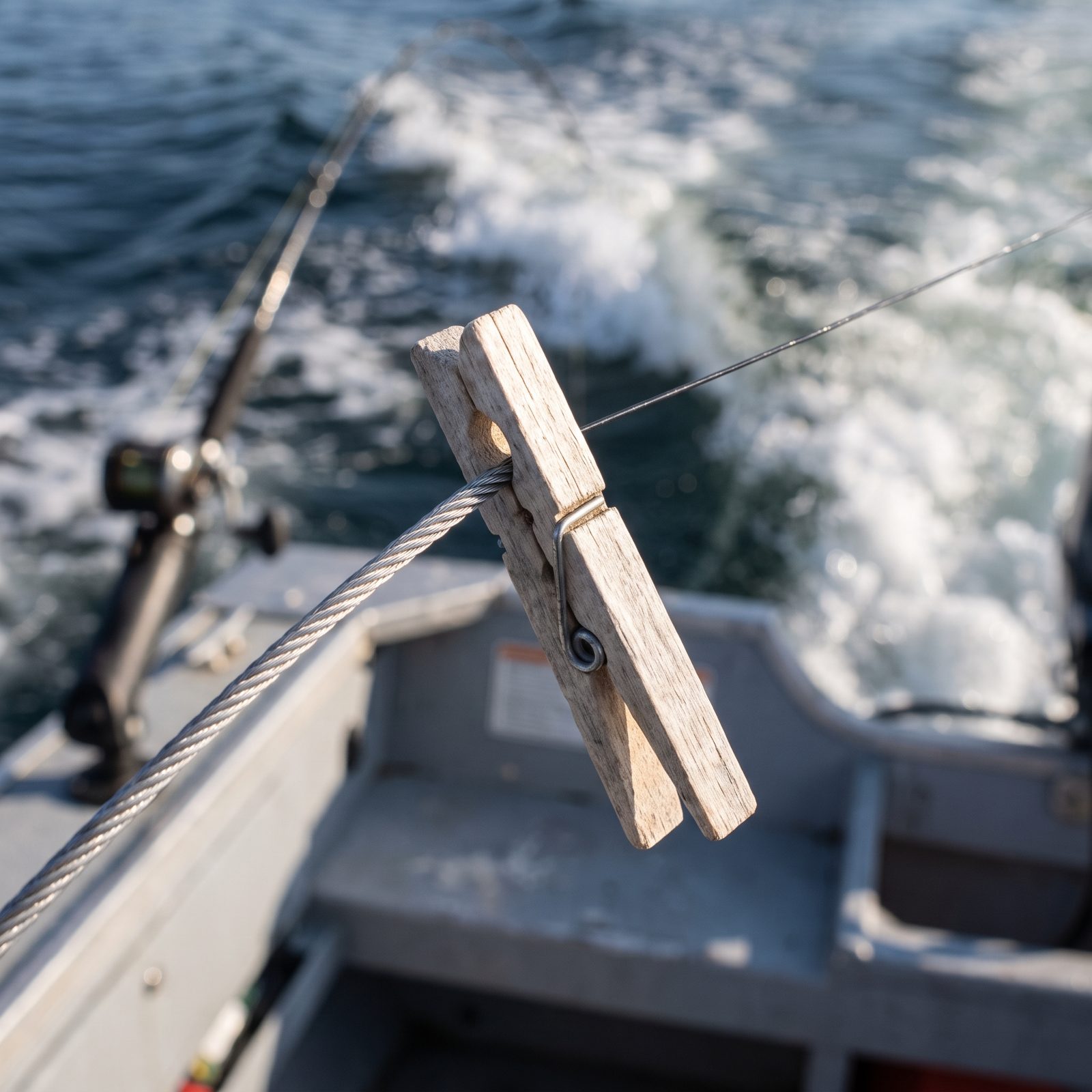 Use a Clothespin as a Simple Trolling Line Release