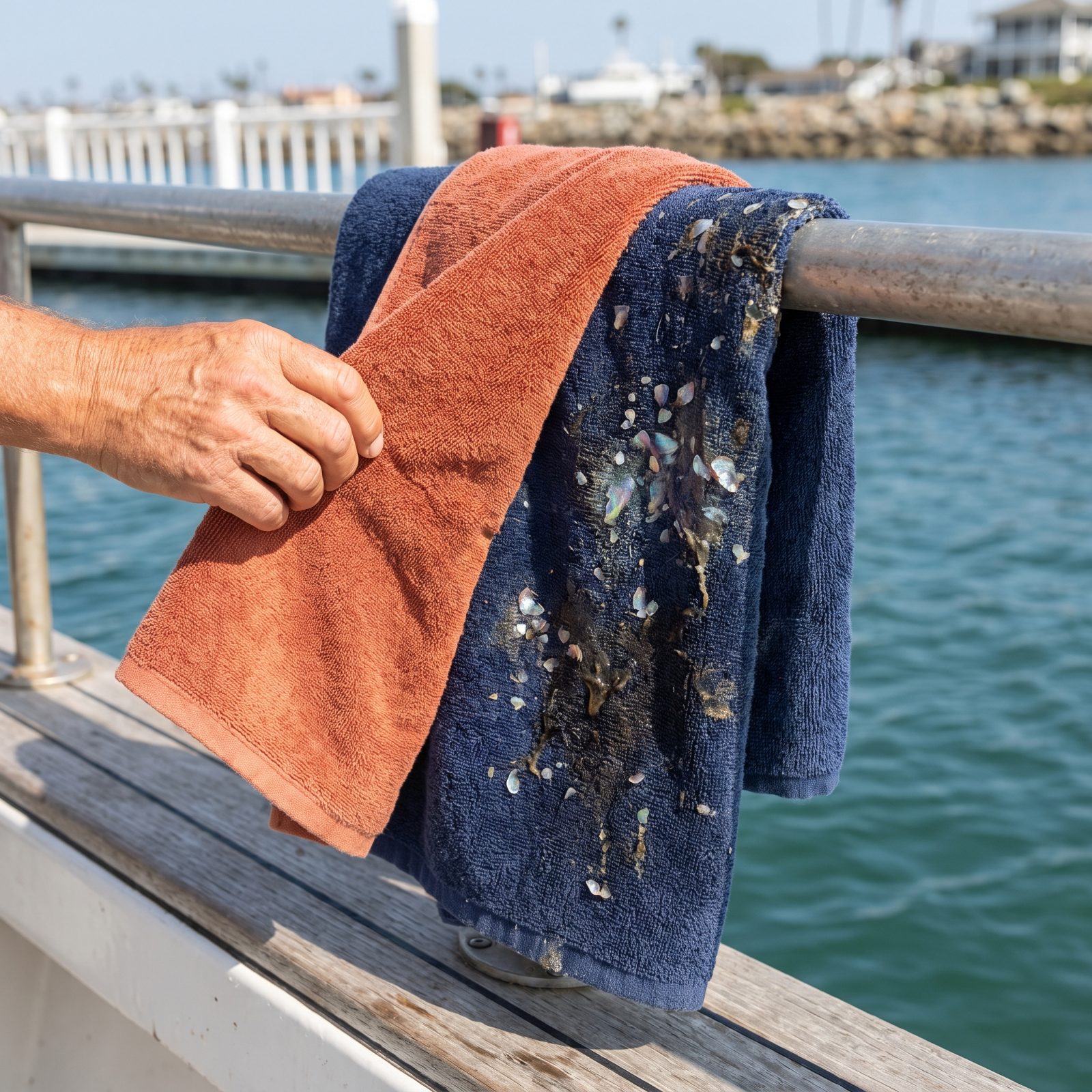 Use a Two-Color Towel So Fish and Face Never Share the Same Side