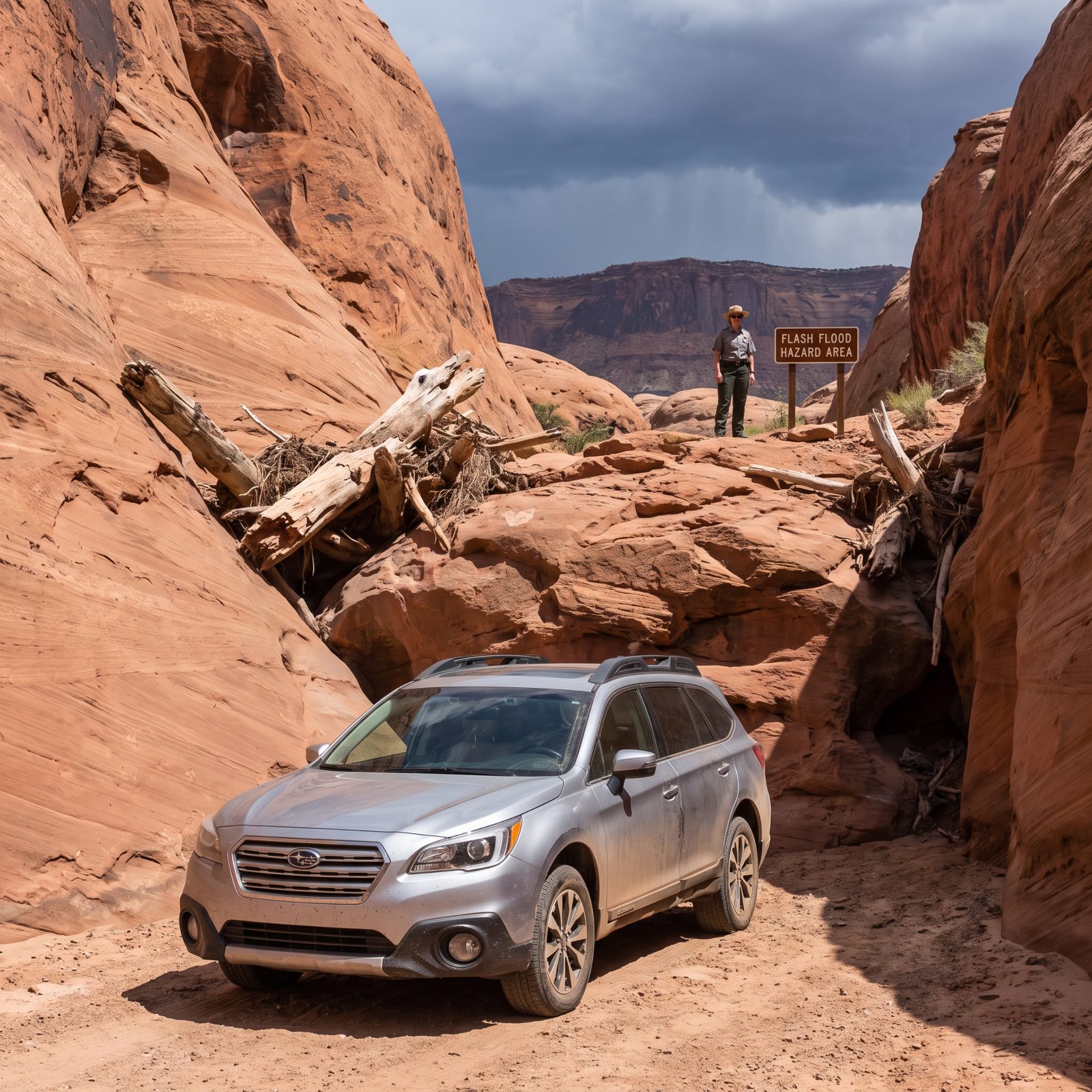 A Vehicle Is Parked Where Flash Flooding Can Reach It