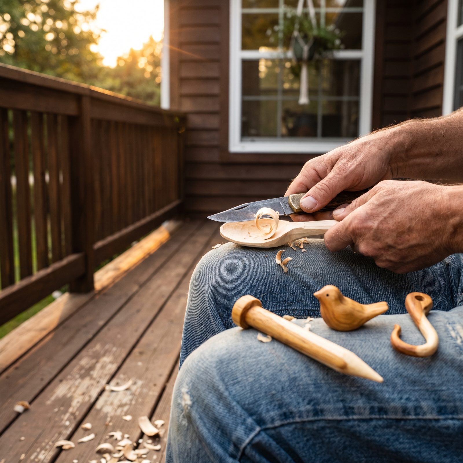 Whittling Something Useful From a Stick and a Pocketknife
