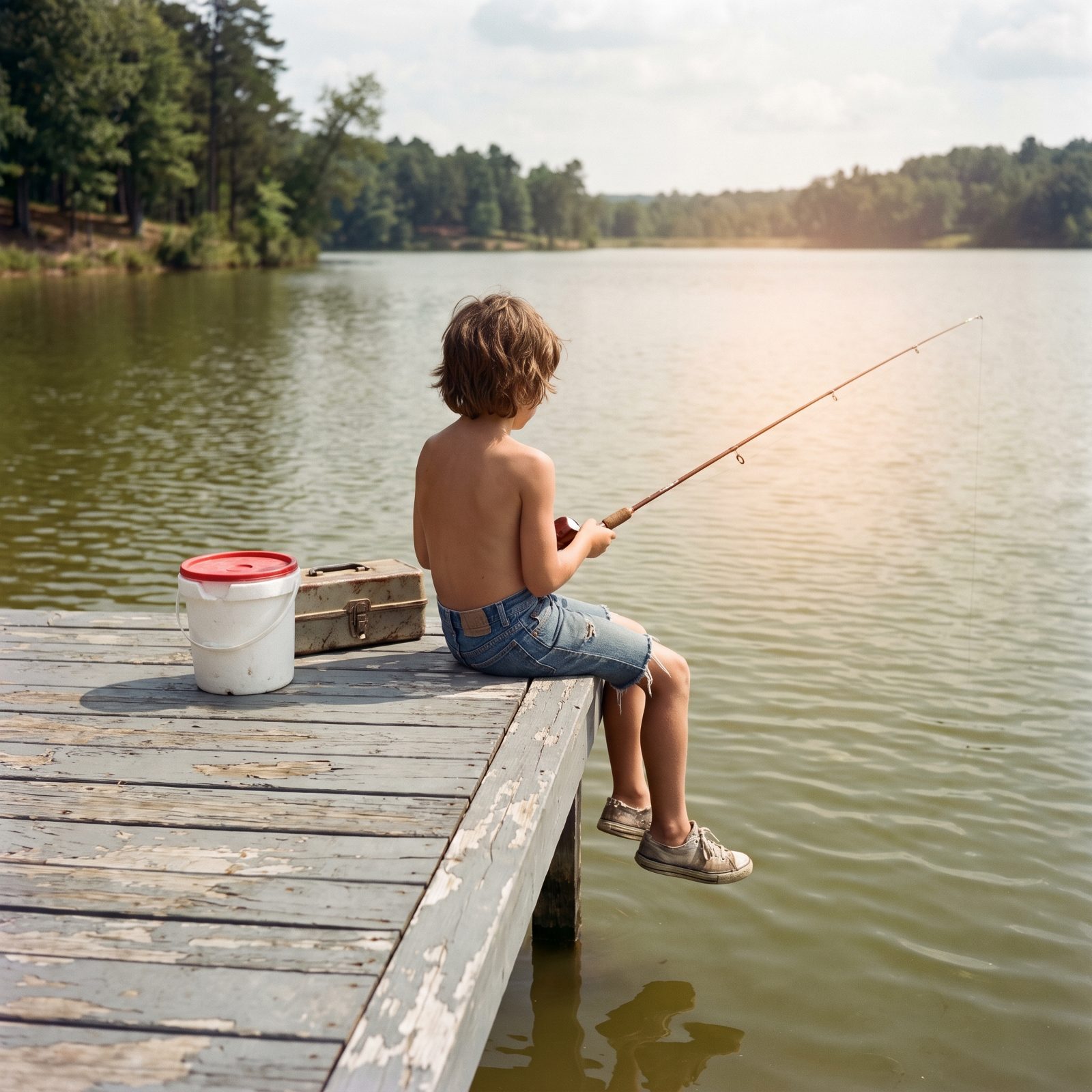 You Fished Off a Wooden Dock in Cut-Off Jeans and Sneakers