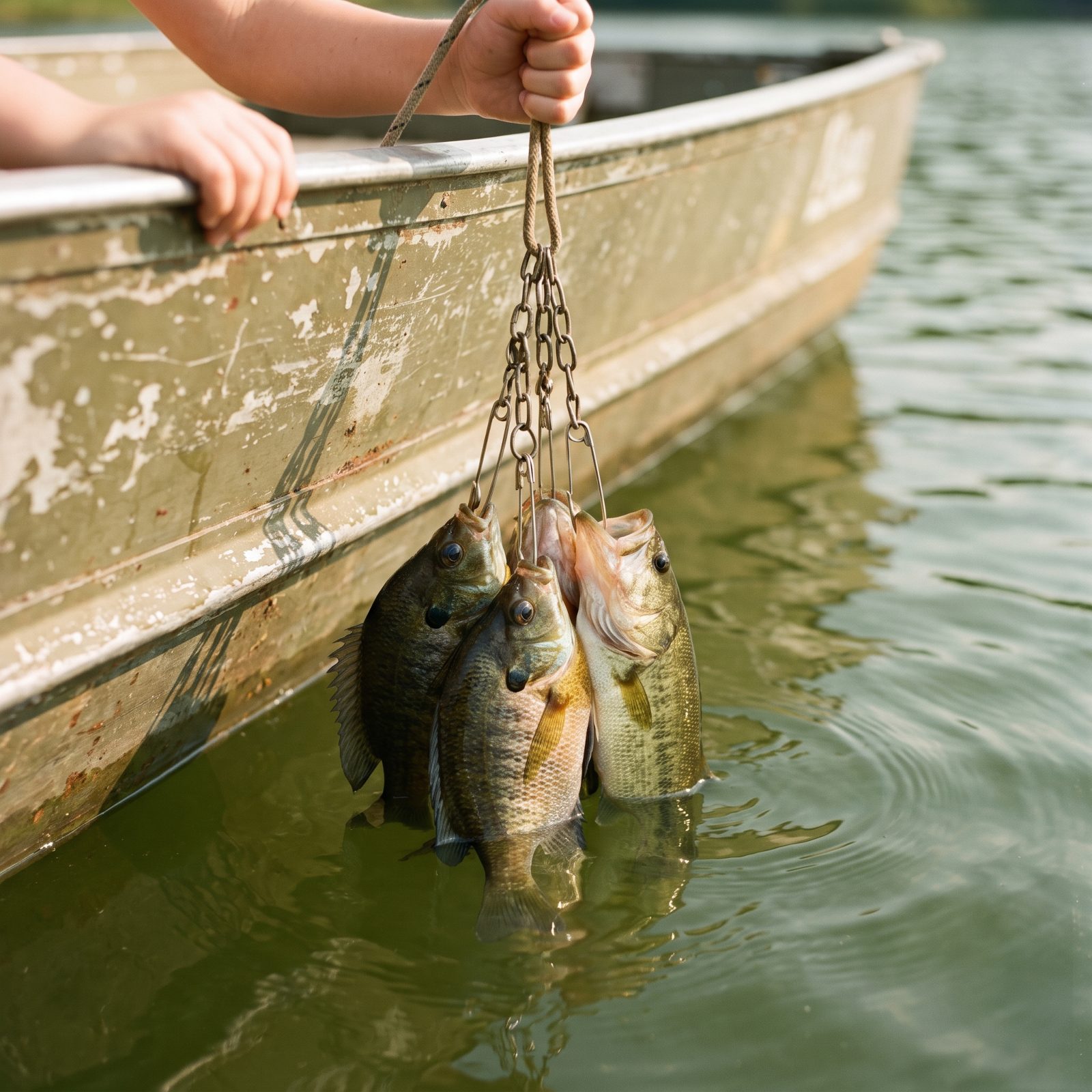 You Kept Your Catch on a Metal Stringer Hanging Over the Side