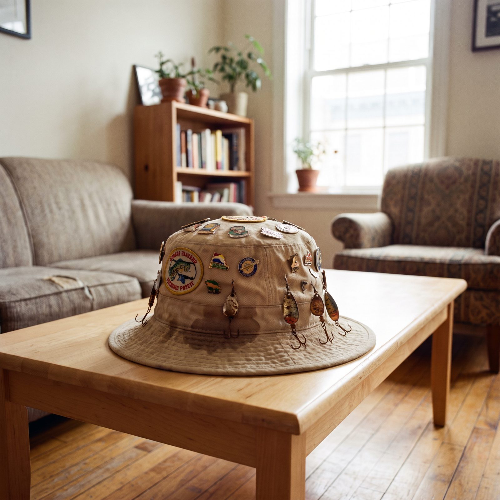 Your Fishing Hat Was Covered in Pins and Old Lures